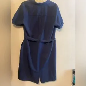 Db Est 1962 Dresses | Db Established 1962, Dress Barn Navy Blue Gold Button/Zipper Casual Dress | Color: Blue | Size: 14 | Laylaj01's Closet